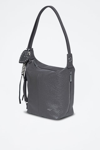 Sac à dos en cuir Granola - Blanc, gris et noir