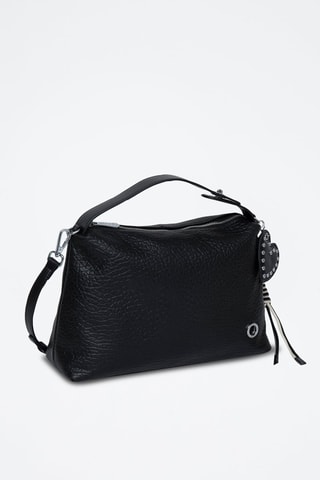 Mala de couro Moresco - Preto - Prateado, branco e preto