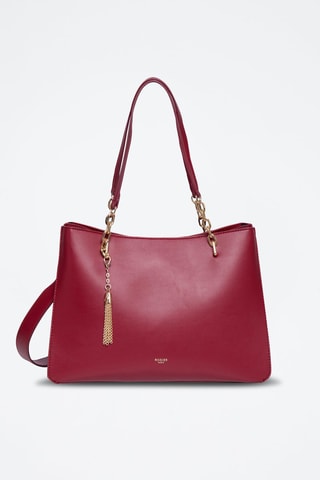 Sac porté épaule en cuir Nolian - Doré et rouge