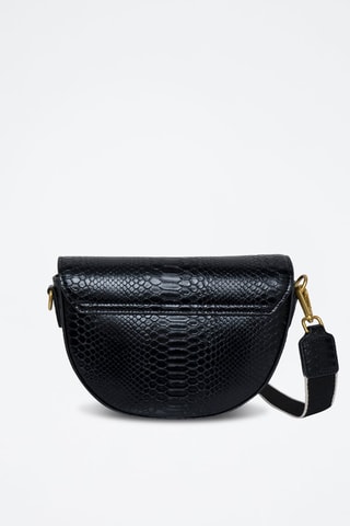 Sac bandoulière en cuir Reglisse - Doré et noir