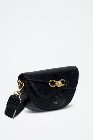 Sac bandoulière en cuir Reglisse - Doré et noir