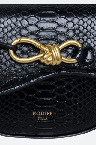 Sac bandoulière en cuir Reglisse - Doré et noir