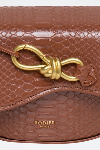 Sac bandoulière en cuir Reglisse - Doré et marron