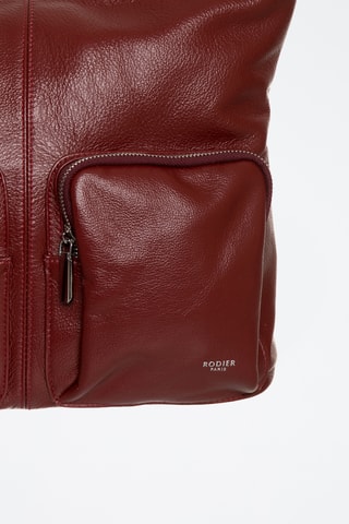 Mala de ombro em couro Lisbonne - Bordô