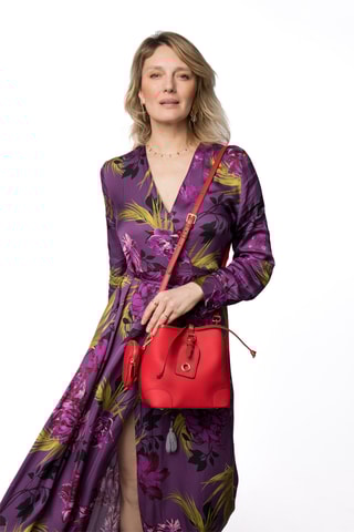 Sac bandoulière en cuir Love - Rouge