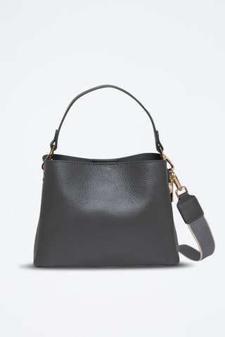 Sac à main en cuir Margarita - Doré, gris et noir