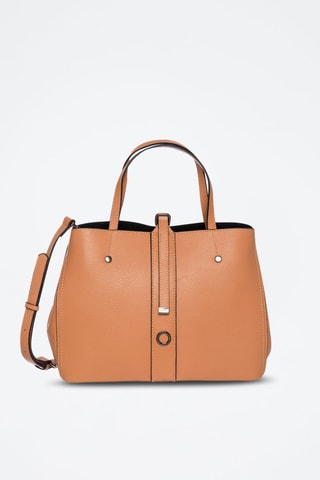 Sac à main en croûte de cuir Mizan - Orange