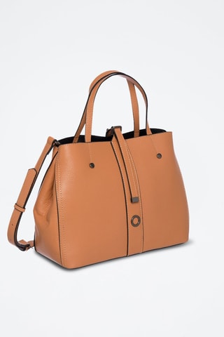 Sac à main en croûte de cuir Mizan - Orange