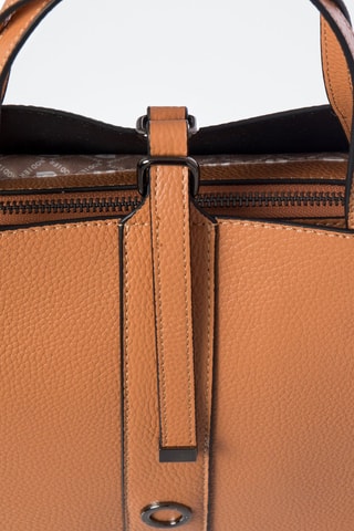 Sac à main en croûte de cuir Mizan - Orange