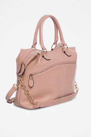 Sac porté épaule en cuir Africa - Rose