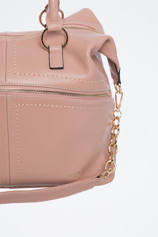 Sac porté épaule en cuir Africa - Rose