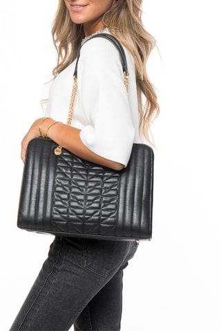 Sac porté épaule matelassé Cambon - Noir