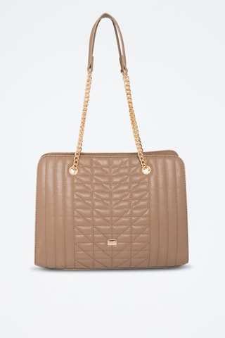 Sac porté épaule matelassé Cambon - Marron clair