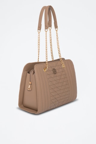 Sac porté épaule matelassé Cambon - Marron clair