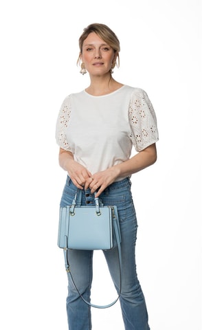 Sac à main en cuir Pearl - Bleu