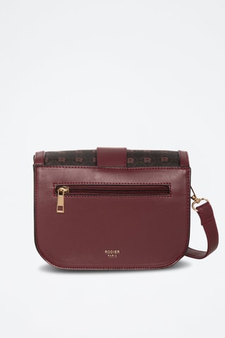 Mala a tiracolo de couro Zen - Preto