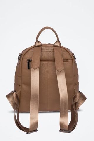 Mala a tiracolo de couro Zen - Castanho