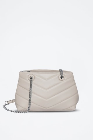 Sac bandoulière en cuir Boutic - Gris clair