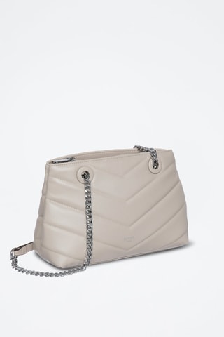 Sac bandoulière en cuir Boutic - Gris clair