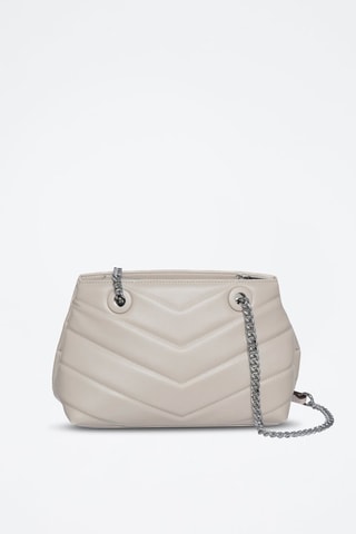 Sac bandoulière en cuir Boutic - Gris clair