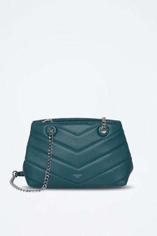 Sac bandoulière en cuir Boutic - Bleu canard