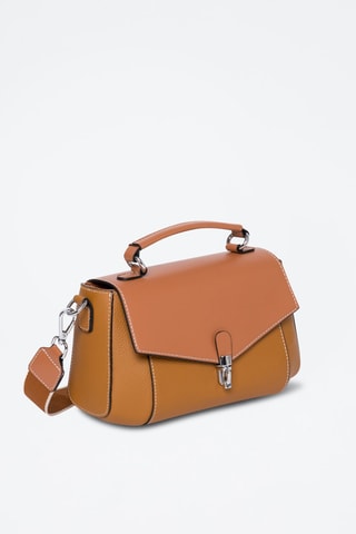 Mala a tiracolo de couro Bingo - Camel