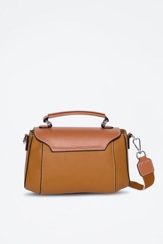 Mala a tiracolo de couro Bingo - Camel