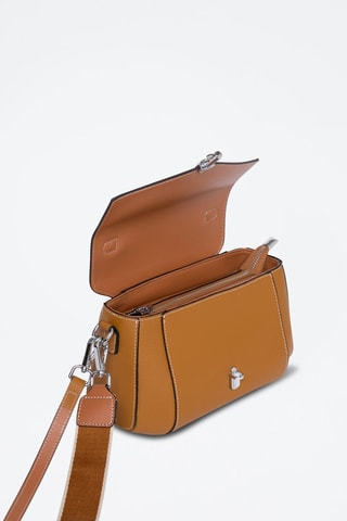 Mala a tiracolo de couro Bingo - Camel