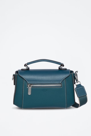 Sac bandoulière en cuir Bingo - Bleu canard