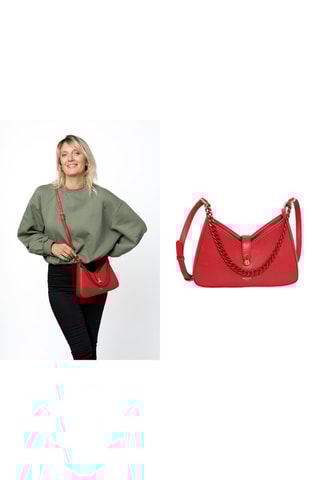 Sac bandoulière en cuir Nobolis - Rouge