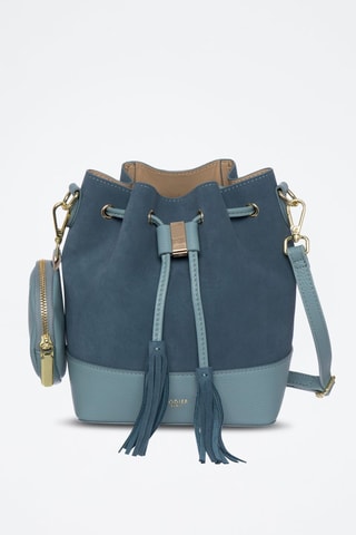 Sac seau en cuir Pochon - Bleu