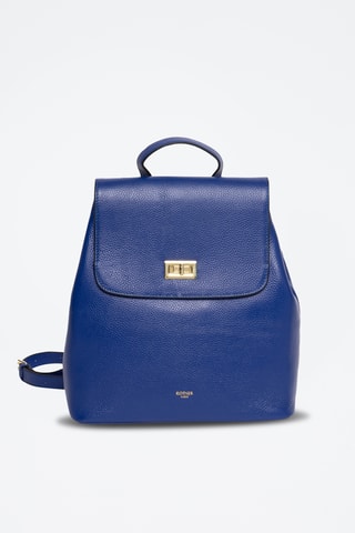 Sac à dos en croûte de cuir Pacha - Indigo