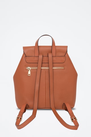 Mochila de couro fendido Pacha - Camel