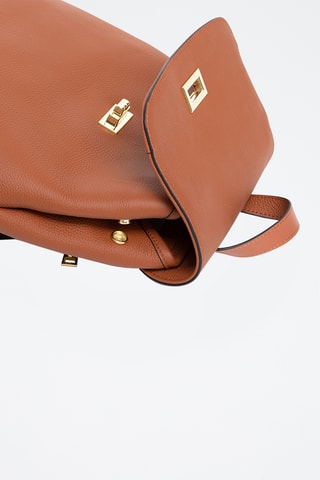 Mochila de couro fendido Pacha - Camel