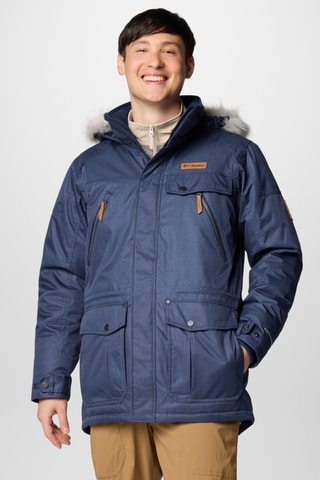 Parka met Capuchon Barlow Pass II TurboDown - Marineblauw