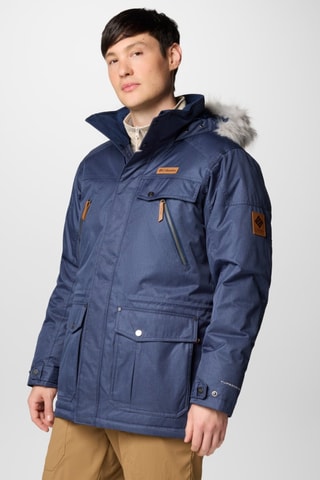 Parka met Capuchon Barlow Pass II TurboDown - Marineblauw