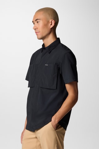 Regular Overhemd Popeline - Zwart