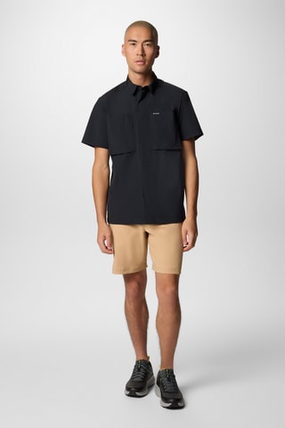 Regular Overhemd Popeline - Zwart