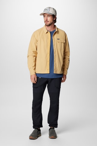 Velours Overhemd Flare Gun™ - Lichtbruin