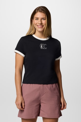 Biologisch Katoenen Regular T-shirt Rolling Bend™ - Zwart