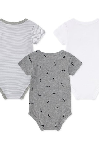 3 bodys - Gris chiné et blanc