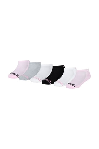 6 paires de socquettes - Rose poudré, blanc et noir