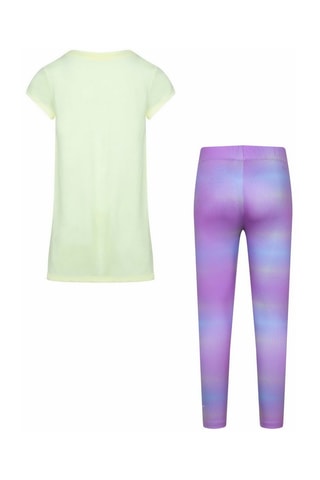 T-shirt et legging - Jaune pâle et violet - Nike