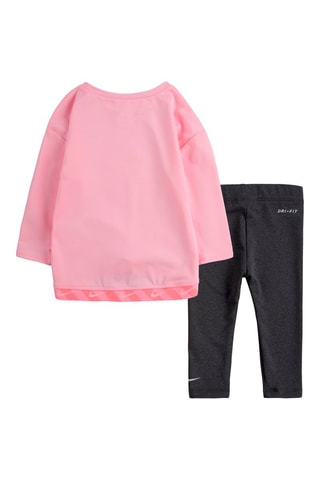 T-shirt et legging Rose et gris foncé chiné - Nike