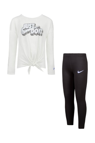 T-shirt et legging - Noir et blanc - Nike