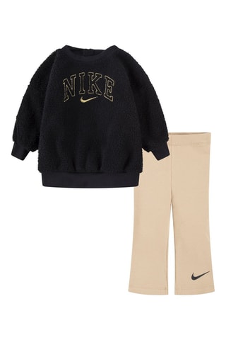 Sweat et pantalon - Beige et noir - Nike