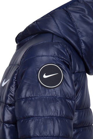 Doudoune à capuche - Bleu marine et blanc