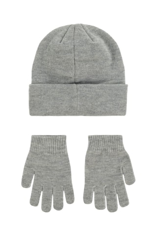 Bonnet et gants - Gris clair chiné