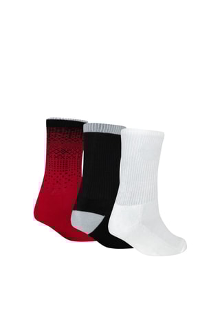 3 paires de chaussettes - Rouge et noir