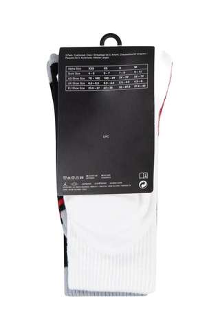 3 paires de chaussettes - Rouge et noir